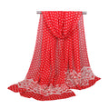 Fashion Solid Color Spot Female's Chiffon Scarf