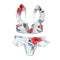 Floral Printed Ruffle Bikini Women Swimsuit