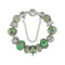 Lady Fashion Green Glass Decoration Sea Turtle Silver Plated Copper Bracelet