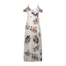 Woman Holiday Casual Style Floral Strapless Slim Long Dress