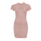 Woman Sexy Summer Simple Style Suede Solid Color Slim Dress