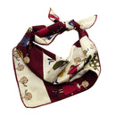 Elegant Women Colorful Flowers Printed Multi-function Square Scarf