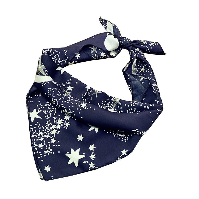 Women Fashion Romantic Starry Sky Pattern Casual 70*70cm Scarf