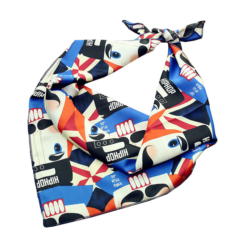 Cute Women Funny Soldiers Maps Printing Multi-function  Square Scarf