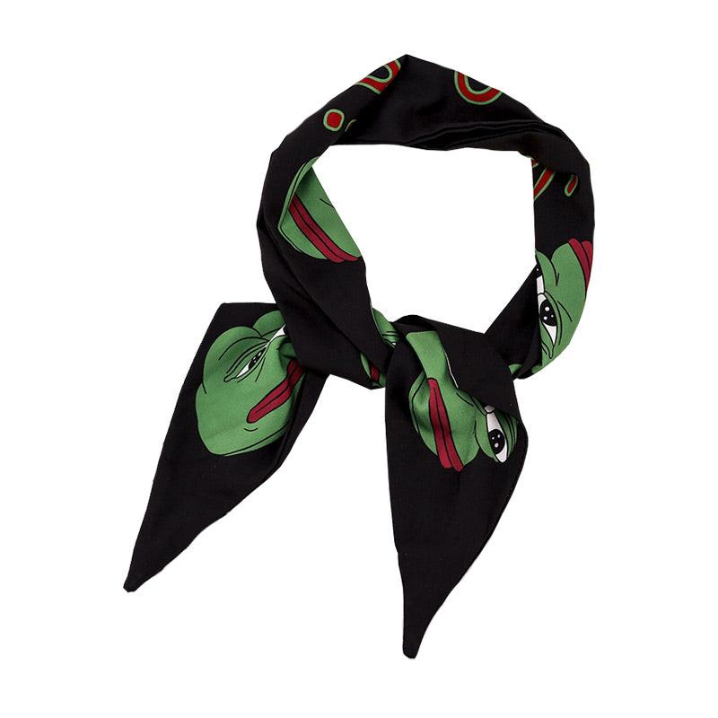 Elegant Women Exquisite Cartoon  Printed Multi-function Square Scarf