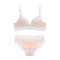 Female Cotton Thin No Steel Ring Lace Comfortable Bra Set