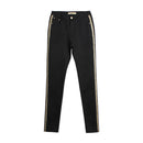 Hot Selling Gold Bar Black High Rise Pencil Cropped Jeans