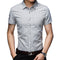 Man Hot Sale Striped Lapel Short Sleeve Polyester Shirt