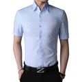 Business Man Stylish Simple Design Non-Iron Soft Short Sleeve Cotton Shirt