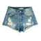 Hot Sale Simple Design Loose Ripped Hair Edge Jean Shorts