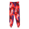 High Quality Leaves Printed Loose Vacation Style High-waisted Chiffon Harem Pants