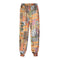 Fashion Style Oil Painting High-waisted Loose Casual Chiffon Harem Pants