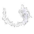 Adjustable Handmade Acrylic Crystal Imitation Pearls Hair Jewelry With Comb