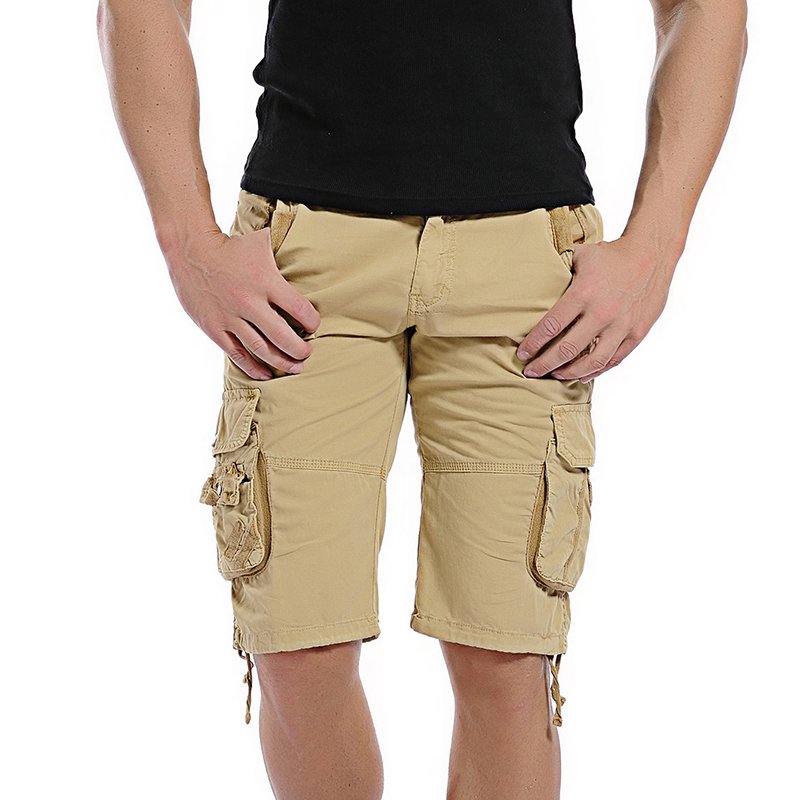 New Designer Cotton Men's Casual Tooling Shorts With Multi-Pockets