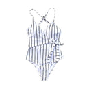 Sexy Fashion Style Stripe Deep V- neck Slim Bikini Beach Swimwear