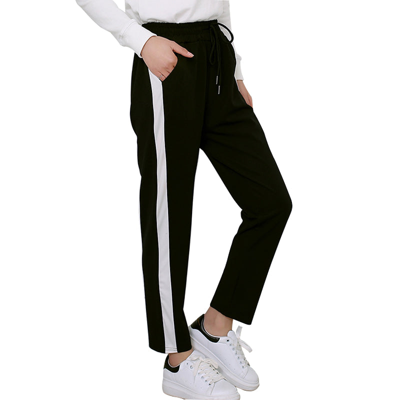 Creative Design Loose Boyfriend Style High Elasticity Women Sweat Pants