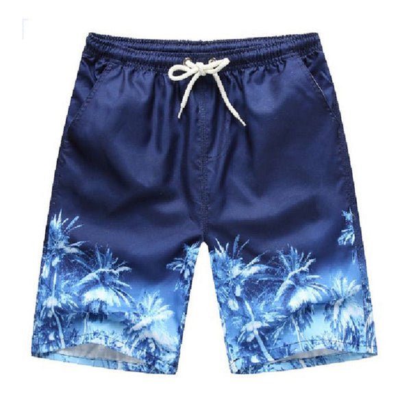 Man's New Arrival Quick Dry Coconut Tree Printed Swimming Shorts