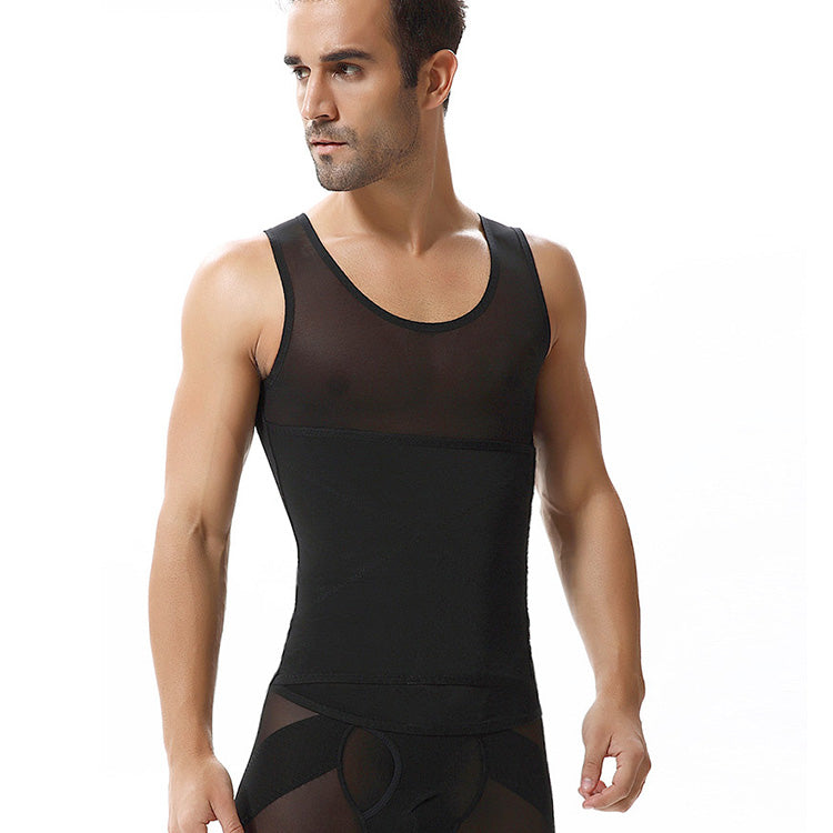 Men's Slimming Firm Body Shaper Tummy Control Sports Thin Tank Tops