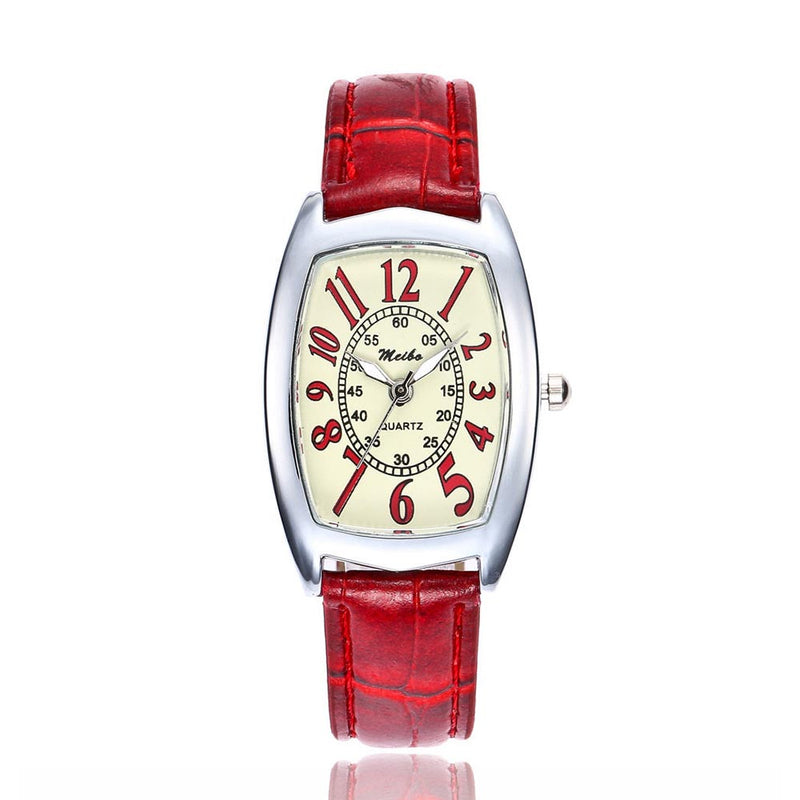 Classic Design Number Scale Wine Barrel Shape Unisex Quartz Watch