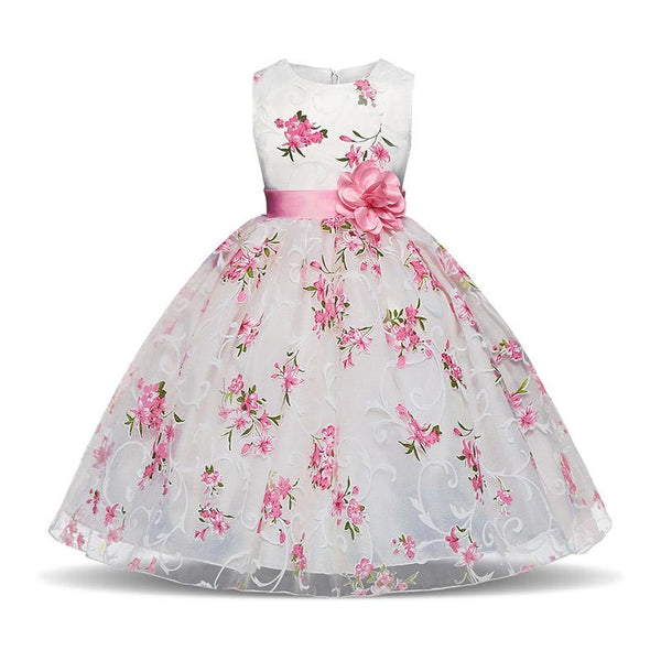 New Arrived Sleeveless Tutu Wedding Party Formal Floral Tulle Latest Children Dress Of Designs