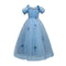 New Arrived Short Sleeve Tulle Butterfly Long Frozen Fancy Dress Costumes Design Dress For Kids Girl