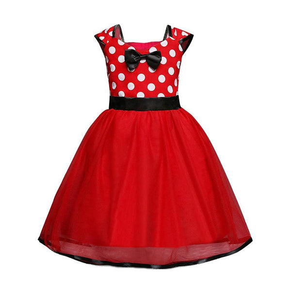 New Arrived Cute Dots Printed Tutu Vintage Party Dress Kids Design Formal Pettigirl Dress