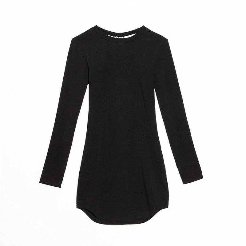 Women New Fashion Charming Elegant Long Sleeves Backless Chains Slimming Wrap Party Dress With Hot