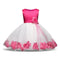 Hot Selling Petals Ribbon Slim Fit Special Designs New Model Girl Children Party Tutu Dress