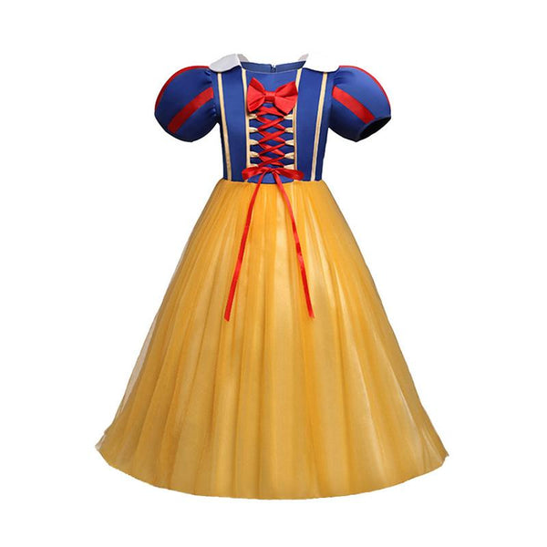 New Arrived Lovely Short Sleeve Snow White Cosplay Latest Designs Girls Fancy Princess Long Dress