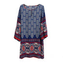 New Arrived Blue Color Long Sleeve Plus Size Victorian Women Bohemian Polyester Nighty Dress In Sex