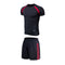 2Pcs Set Men Compression Short Sleeve Top And Shorts Elastic Quick Drying-Training Joggers Fitness Sportswears Except Gloves