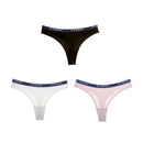 3pcs Sexy Lady Sports Style Letter  Seamless Wide Waist Thong