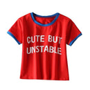 Round Neck Sexy Letters Printing Red Short Girls Fashion Kitenge Dress Design Football Tops Blouse