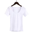 Hot Sale Simple Deep"U"Neck With Open Back Woman Sexy Club Latest Tops Designs For Girls