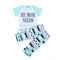 2pcs Hot Sale Girl Clothing Set Geometry Baby Pants Short Sleeve Letters Printed T Shirts