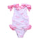 Children Cute Pink Bowknot Decoration Flamingo Printed Girls Romper Design Short Little Girl Swimsuit