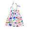 Cute Kids Girl Dress Princess Design Colourful Sling Soft Loose Cotton Doodle Print Dress