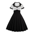 New Arrived Hot Latest Design Sexy Knee Length Polka Dots V-neck Dress For Women In Casual Style