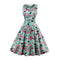 Hot Sale New Design Plus Size Ethnic Floral Print Sleeveless Lady Fashion Sexy Club Vintage Dress