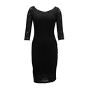 New Arrival Hot Sale Fashion Sexy Three Quarter Lace Sleeve Formal Wrap Long One Piece Dress