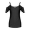 Hot Sale Sexy Fashion Sling Falbala Sleeves Cross Backless Women Off Shoulder Latest Tops Designs For Girls