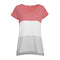 Hot Sale Simple Fashion Round Neck Short Sleeves Three Colors Stitched Stripes Printed Loose Tees