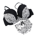 New Design Hot Sales Floral Printed Lace Plus Size Stylish Women Bra And Panty Set