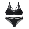 High Quality Simple Design Lace Solid Color Ladies Sexy Hot Push Up Bra Set