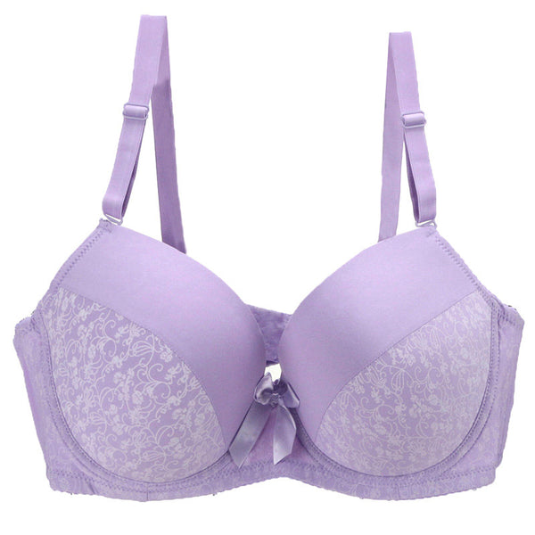 Hot Sales Solid Color Nylon Floral Pattern Deep V Design High Quality Teen Invisible Bra