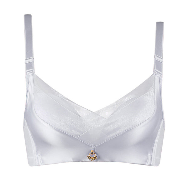Classic Design Solid Color Nylon Bralette  Adjustable Push Up Sexy Ladies Invisible Big Bra
