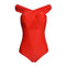 New Fashion Sexy Solid Color Cross Off Shoulder Lady One Piece Swimwear Design Woman Swimwear