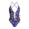 New Arrival Fashion Sexy Adjustable Lace-up Waist Backless Floral Print Lady Dropship Swimwear Beachwear