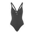 Hot Sale Simple Fashion Solid Black Color Cross Hollow Out Lady Sexy One Piece Swimwear Beachwear