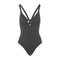 Hot Sale Simple Fashion Solid Black Color Cross Hollow Out Lady Sexy One Piece Swimwear Beachwear